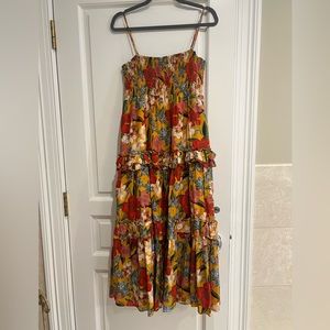 Nicholas smocked floral prairy dress. Size medium